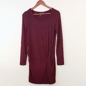 Flattering burgundy dress